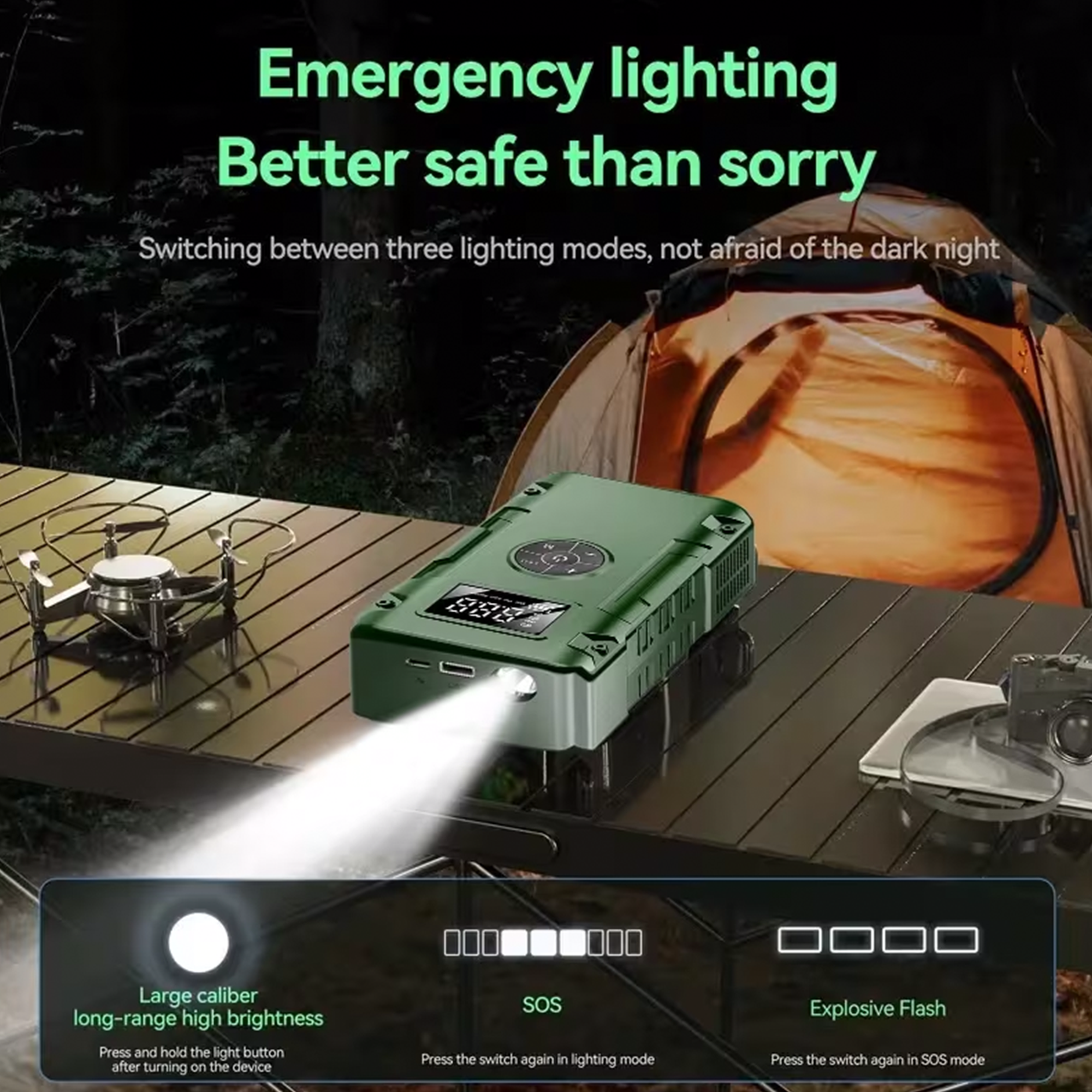 Portable Jump Starter with Air Compressor 10000A &amp; 150PSI Digital Tire Inflator for 12V Car Battery Emergency Use