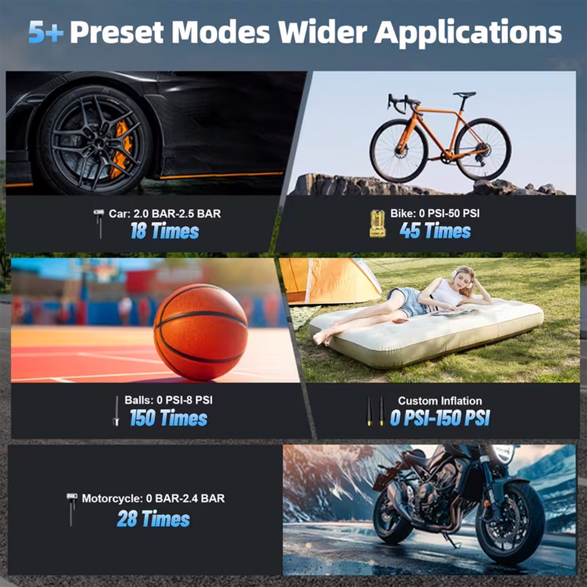 Portable Jump Starter with Air Compressor 6000A &amp; Tire Inflator for Car for Car Battery Emergency Use