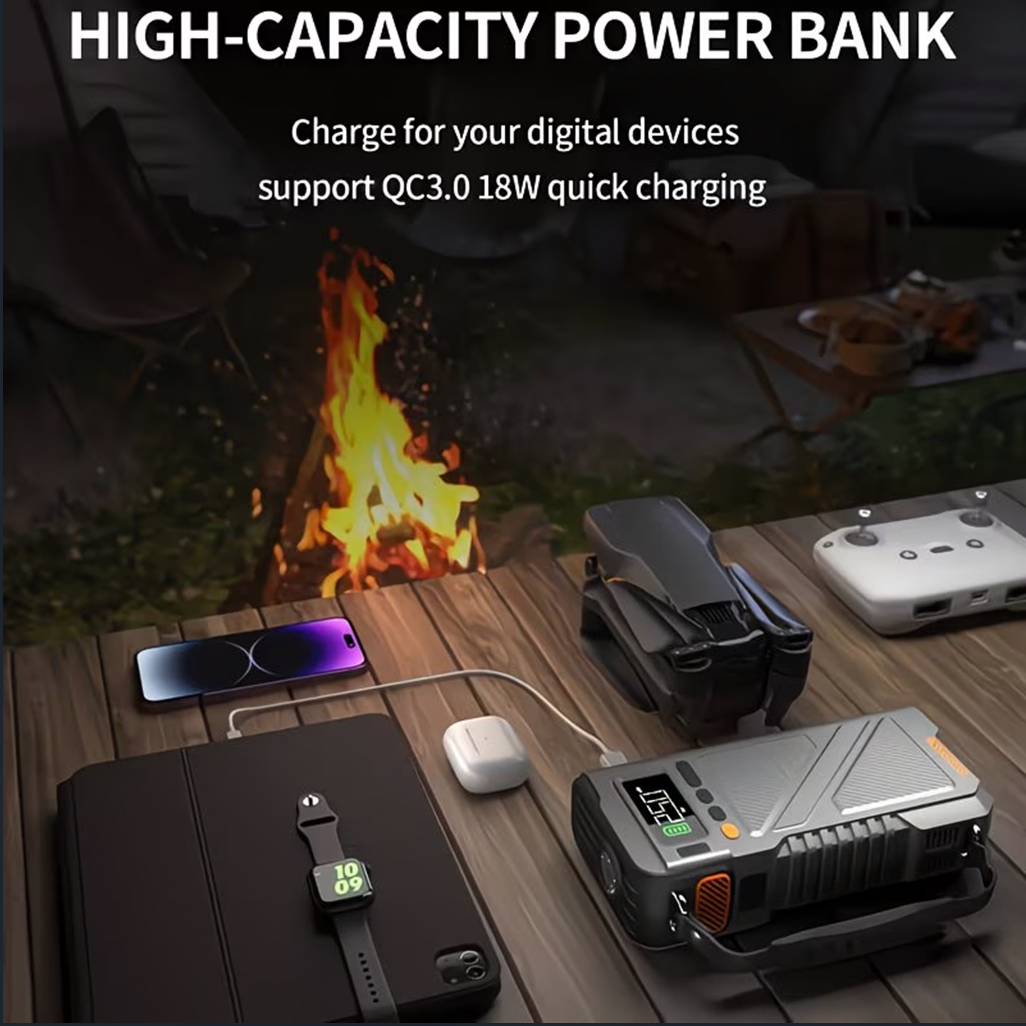 Portable Jump Starter with Air Compressor 8000A &amp; 150PSI Digital Tire Inflator for 12V Car Battery Emergency Use